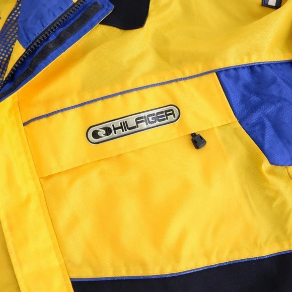 Tommy Hilfiger Vintage Y2K Yellow Ski Windbreaker Jacket ~Yellow ~Xlarge - Picture 9 of 16